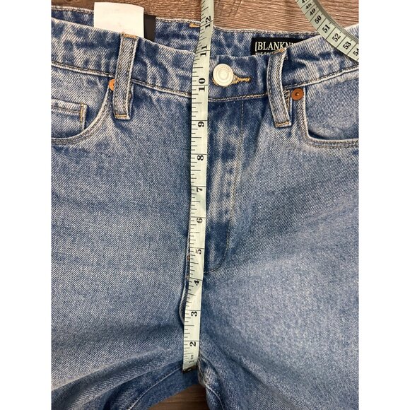 Blank Nyc Baxter Ribcage Straight Leg Jean Women's Faux Leather Color Block 25 - Picture 7 of 10